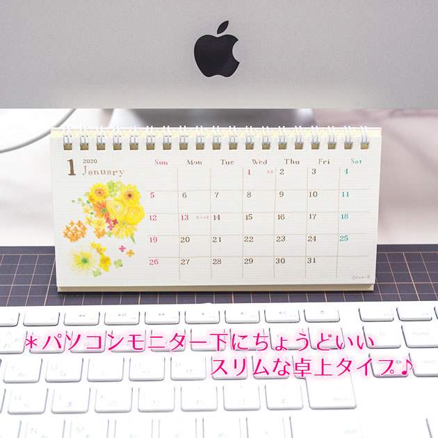 期間限定30％OFFクーポン発行中♪2月29日23:59時迄★2020年度版★PC卓上カレンダーnaminamiシリーズ・ナミナミ　クローズピン　メール便なら送料無料・ゆうメール　◆後払い不可◆