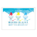 暑中見舞いはがき 3枚パック 官製はがき 切手付き かきごおり 暑中はがき 挨拶状【メーカー公式／クローズピン】