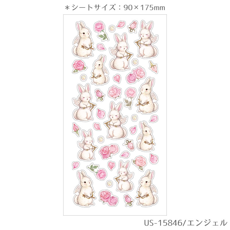 たけいみき mimi ミミver.2／第2弾 クリアシール シールシート うさぎ・Rabbit PET...