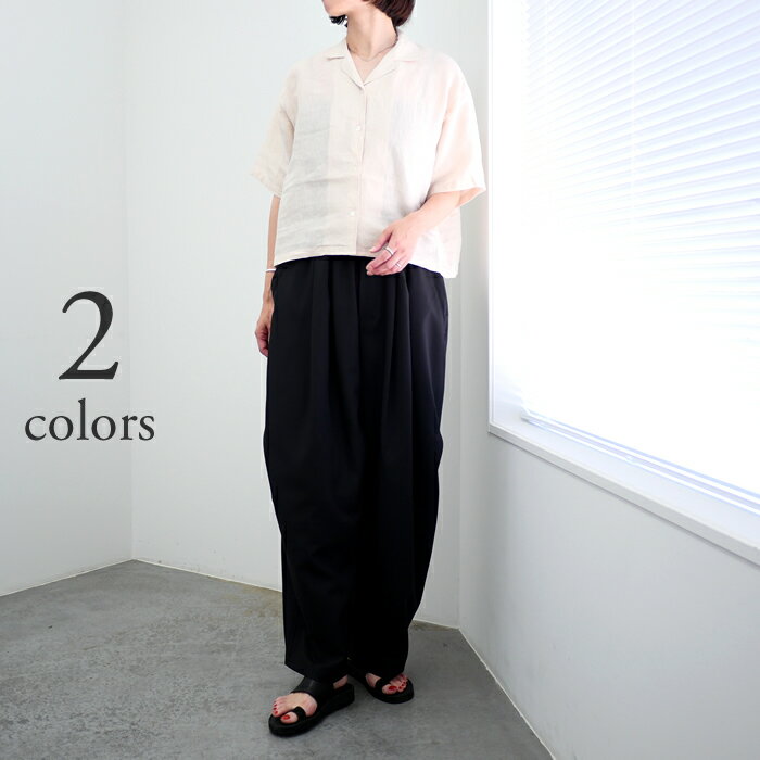 Rakuten - SOIL ソイル 60S LINEN PLAIN OPEN COLLAR SHIRT [INSL26301] / レディース リネン シャツ オープンカラー ゆったり クラシカル カジュアル ナチュラル 爽やか 清涼感