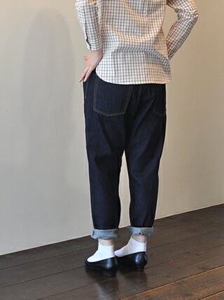 mizuiro-ind.　ミズイロインドワンウォッシュ（77）ハイウエストデニムパンツ[1-260972]【再入荷】