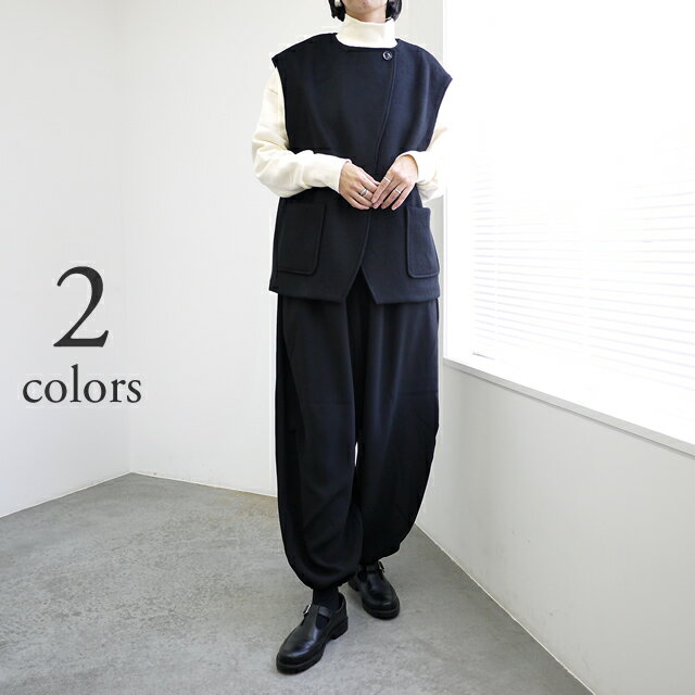 Rakuten - 【楽天スーパーセール】【SALE 35%OFF】Audrey and John wad オードリーアンドジョンワッド ウール混 ビーバー ベスト [L5207] / レディース レイヤード ゆったり 上品 温か 防寒 重ね着