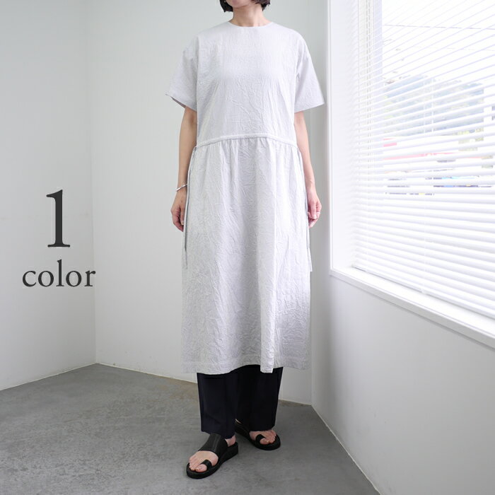 Rakuten - nicholson and nicholson ニコルソンアンドニコルソン ショートスリーブ コットン ストライプ ワンピース [PEAR-CC] / レディース リラックス ゆったり ウエストドローコード