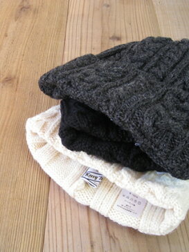Kerry woollen mills ケリーウーレンミルズアラン編みウールニットキャップ【メール便発送可・1点まで】