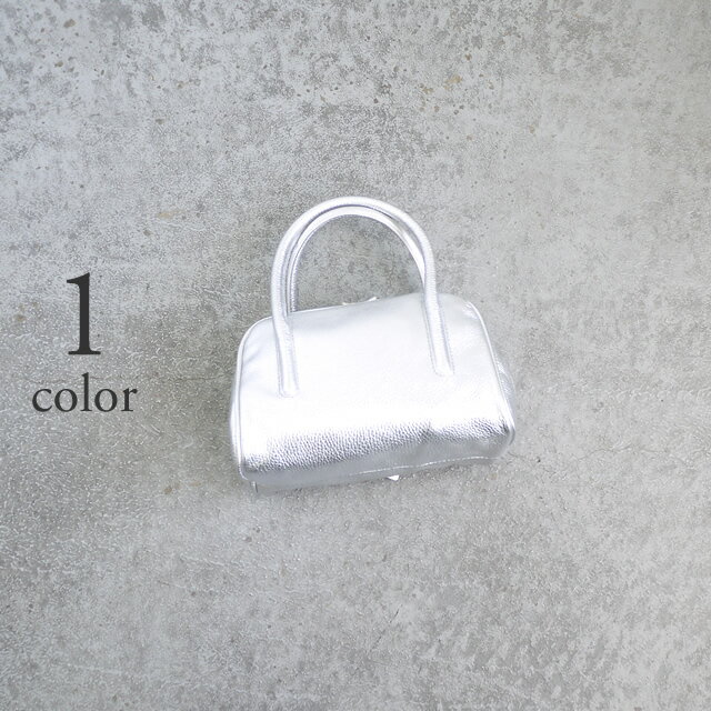 AULENTTI オウレンティ レザー ボストン バッグ [FB-89010-LA] ／ レディース ボストンバッグ ハンドバッグ シルバー カジュアル シンプル ベーシック 牛革 イタリア製