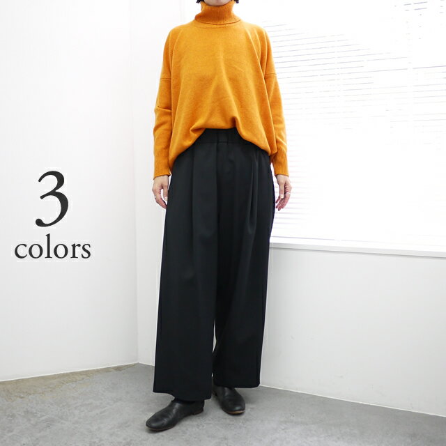 【SALE 30％OFF】LABORATORY ラボレイトリー スクエア ワイド ニット タートル プルオーバー [LA433] / レディース タートルネック ベ..