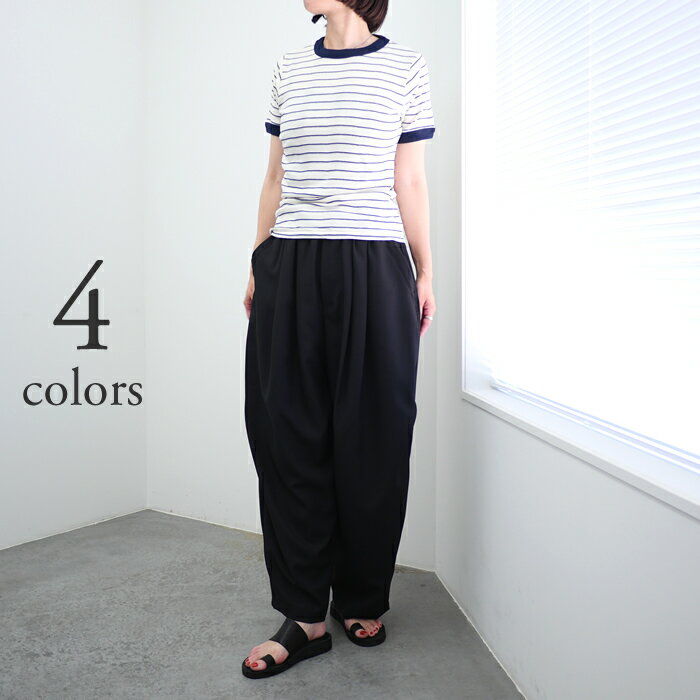 Rakuten - Miller ミラー パネルリブ クルーネック ショートスリーブ [849C] / レディース トップス カットソー Tシャツ ボーダー【メール便発送対象品・2点まで】