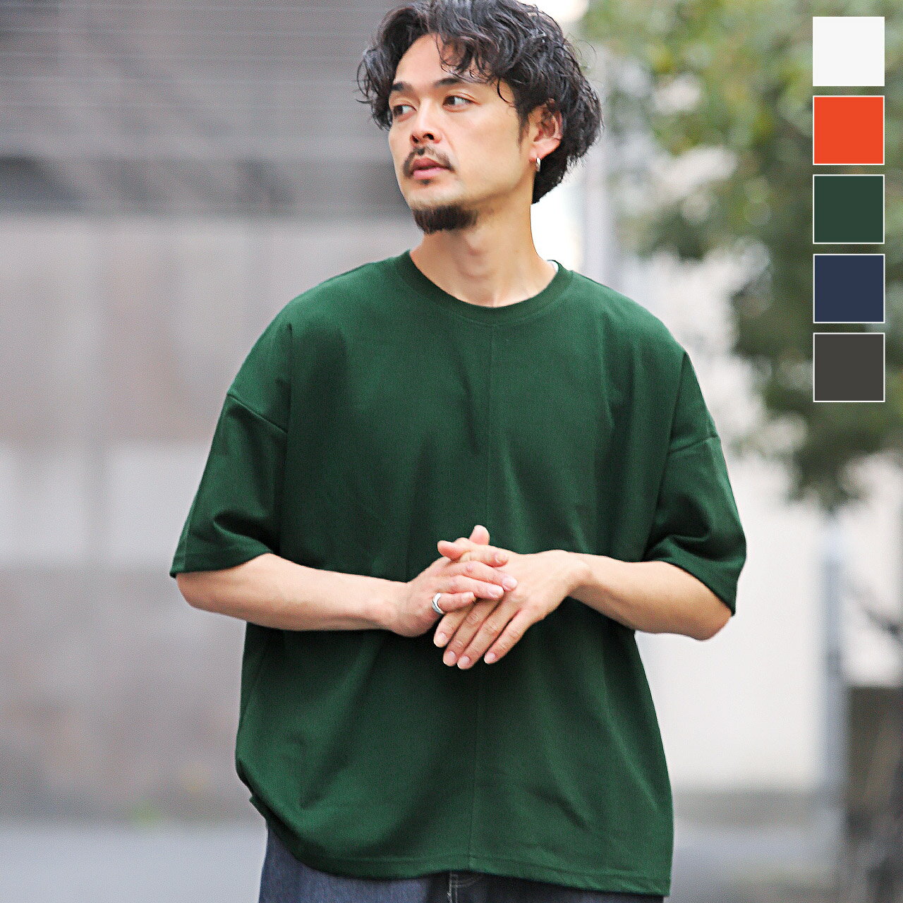 Rakuten - 半袖Tシャツ メンズ レディース 半袖Tシャツ 無地 春 夏 無地Tシャツ オーバーサイズ ドロップショルダー 無地トップス クルーネック 全5色 白 黒 フリーサイズ ユニセックス aa-3089