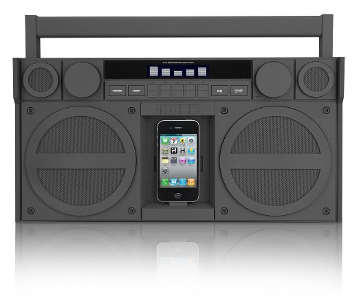 iHome IP4GZC FM 30-Pin iPod/iPhone Speaker Dock Boombox (Gunmetal)