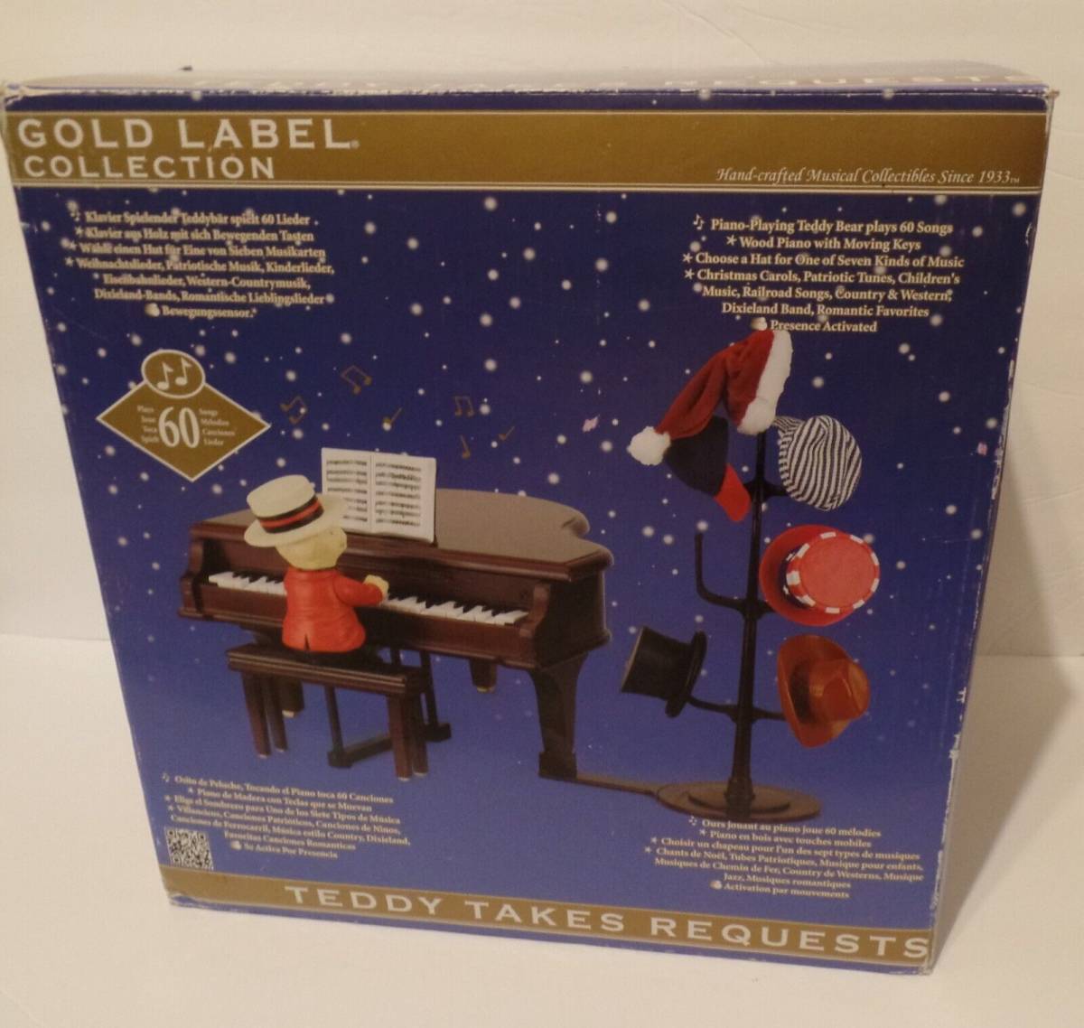 レア！　ゴールド レーベル コレクション Teddy Takes Requests Piano Music Box Plays 60 Songs 2012 未使用品