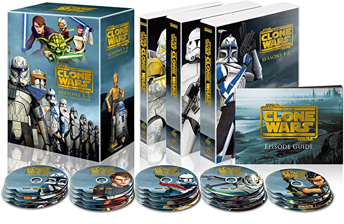 スター・ウォーズ:クローン・ウォーズ シーズン1-5 コンプリート・セッ ト(22枚組) [DVD]　新品　マルチレンズクリーナー付き