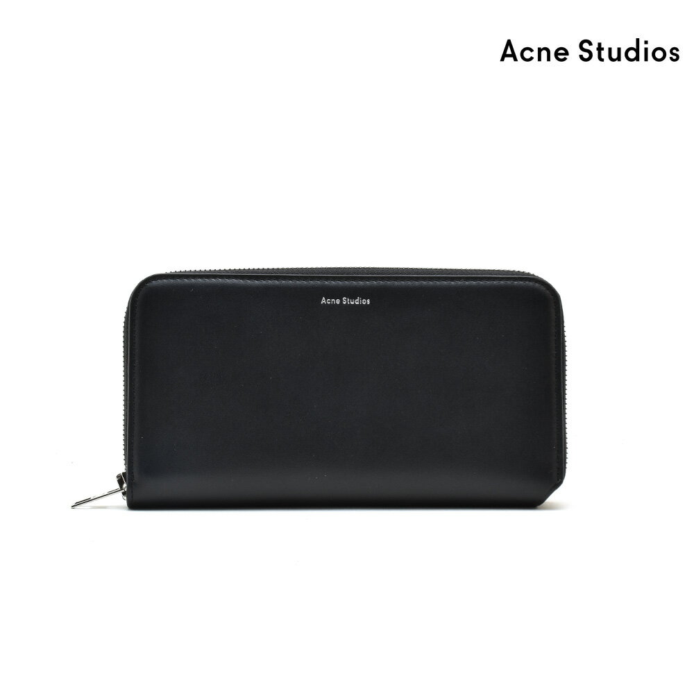 アクネストゥディオズ Acne Studios 1TE174-900000 BLACK FLUORITE S WALLET フロライトウォレット ラウンドファスナー長財布 ブラック 黒 メンズ レディース【送料無料】