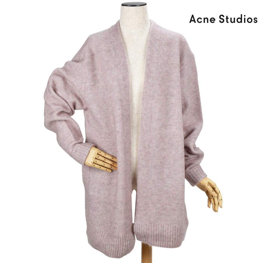 アクネストゥディオズ Acne Studios A60036-AD5102 KNIT POWDER PINK Raya Sh Mohair ミドル丈 モヘア カーディガン パウダーピンク レディース 