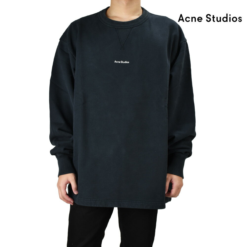 アクネストゥディオズ スウェット メンズ トレーナー オーバーサイズ ブラック 黒 Acne Studios