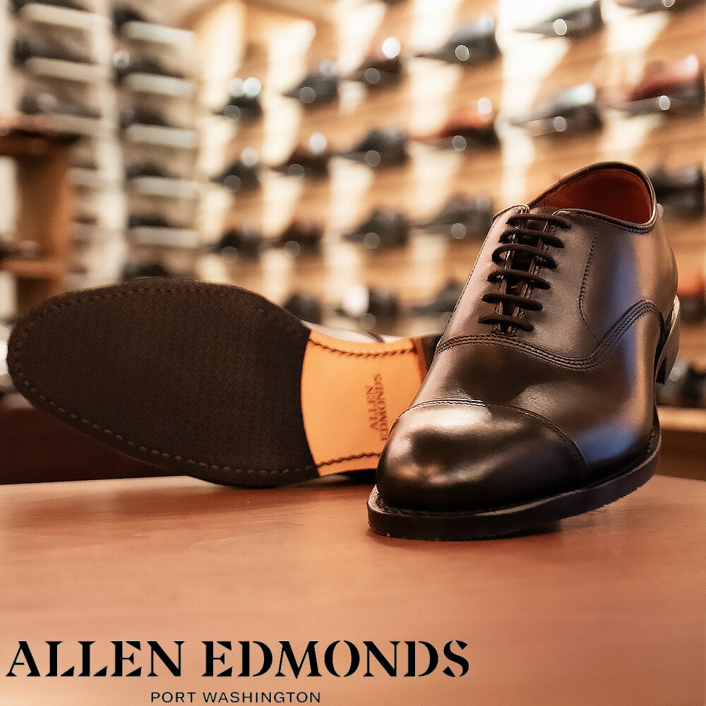 アレンエドモンズ ALLEN EDMONDS パークアベニュー メンズ ビジネスシューズ ドレスシューズ ブラック 黒 ストレートチップ ラバーソール Dワイズ PARK AVENUE 5616【送料無料】