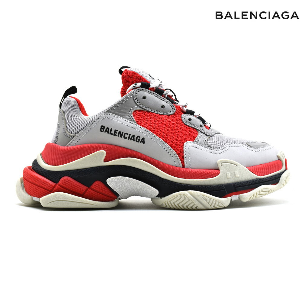 【SPECIAL SALE】バレンシアガ トリプルS レディース スニーカー ローカット ダッドシューズ ダッドスニーカー レッド 赤 BALENCIAGA 524039 W09OH/6495 TRIPLE S【送料無料】