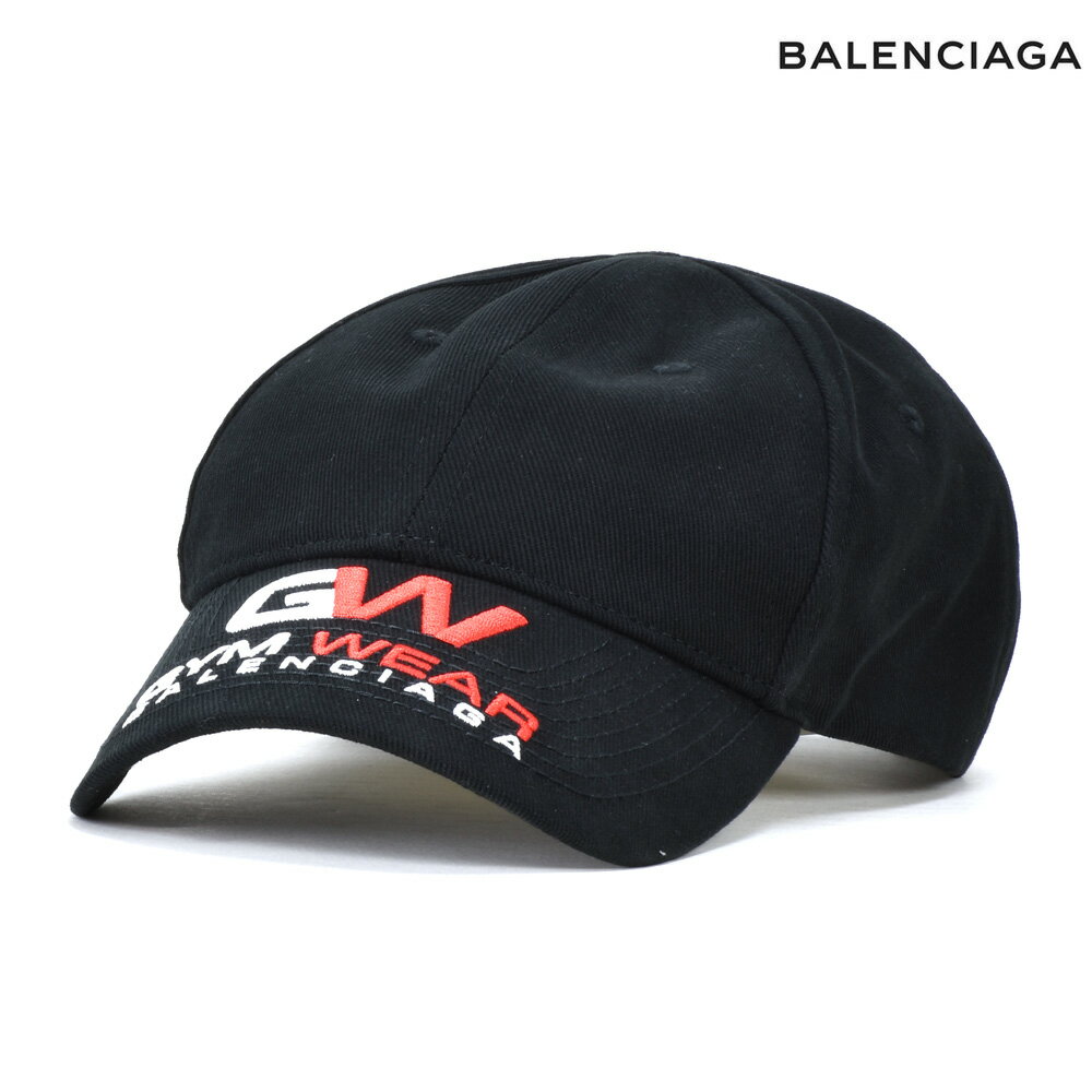 バレンシアガ ベースボールキャップ メンズ キャップ 帽子 ブラック 黒 BALENCIAGA GYM WEAR CAP【送料無料】