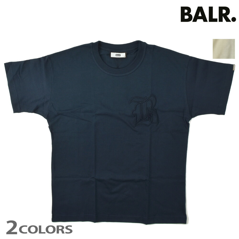 ボーラ— Tシャツ メンズ クルーネックTシャツ カットソー 半袖 ネイビー オフホワイト BALR. T-SHIRT【送料無料】