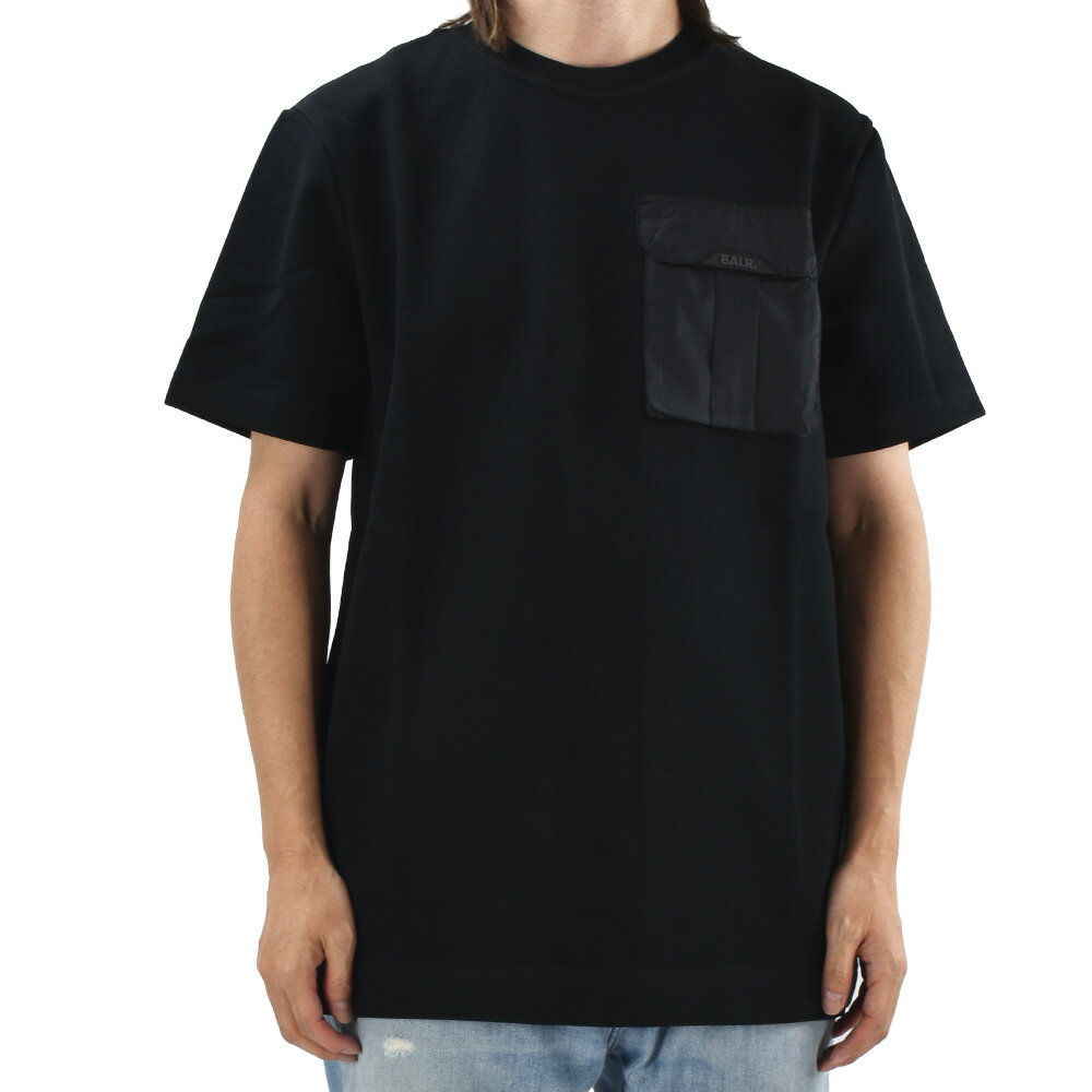 Rakuten - ボーラー BALR. Tシャツ メンズ カットソー クルーネック 半袖 ポケT ブラック 黒 Q-CARGO SERIES STRAIGHT T-SHIRT【送料無料】