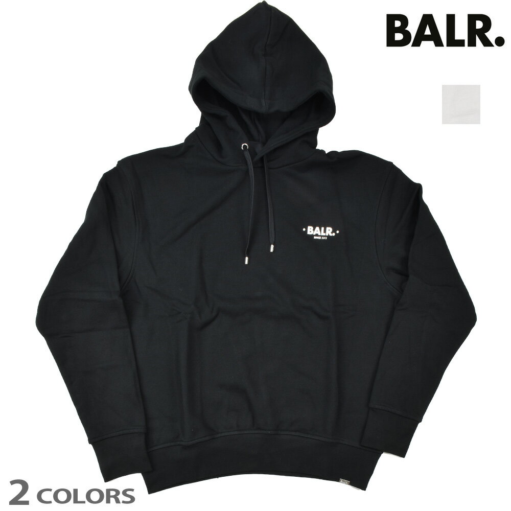 ボーラー パーカー メンズ フーディー プルオーバーパーカー ブラック ホワイト 白 黒 BALR. Minimalistic Stone Relax Fit Hoodie