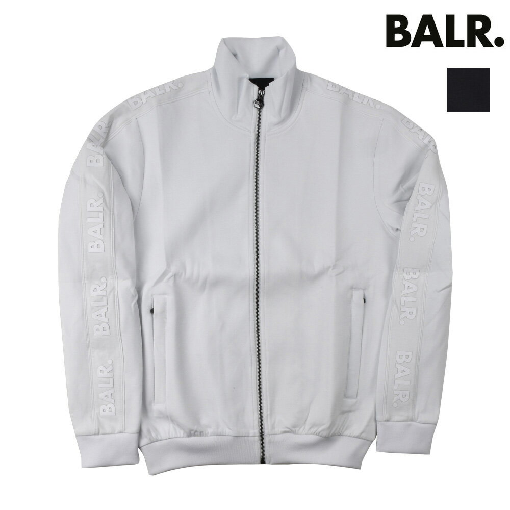 ボーラー トラックジャケット メンズ ジャージ ロゴテープ ブラック ホワイト 黒 白 BALR. Repeat Tape Straight Track Jacket【送料無料】