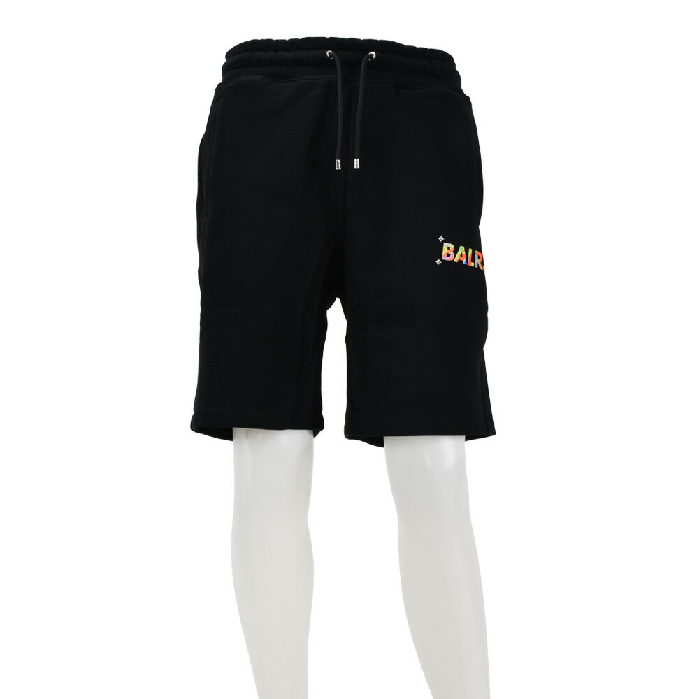 樂天商城 - 【お買い物マラソンSALE】ボーラー ハーフパンツ メンズ スウェットパンツ ウエストゴム 裏起毛 ブラック 黒 BALR. TONY REGULAR THERMAL SHORTS【送料無料】