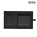 ヒューゴボス HUGOBOSS 50408668 001 WALLET/CARDCASE GIFTBOX BLACK 二つ折り財布 カードケース 2点セット ギフトボックス ブラック 黒 メンズ【送料無料】