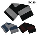 ヒューゴボス HUGOBOSS Aaron/50415026 465 604 041 ウール マフラー ストール ブラック×グレー ブルー×グレー ブラウン×ブラック メンズ【送料無料】