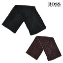 ヒューゴボス HUGOBOSS Ballos/50416256 001 604 ウール マフラー ストール ブラウン系 ブラック メンズ【送料無料】