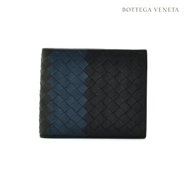 ボッテガヴェネタ BOTTEGA VENETA 193642 VBG81/4268 WALLET CLUB FUME NEWDNAVYDENIM イントレチャート レザー 二つ折り財布 小銭入れ付き マルチカラー メンズ【送料無料】