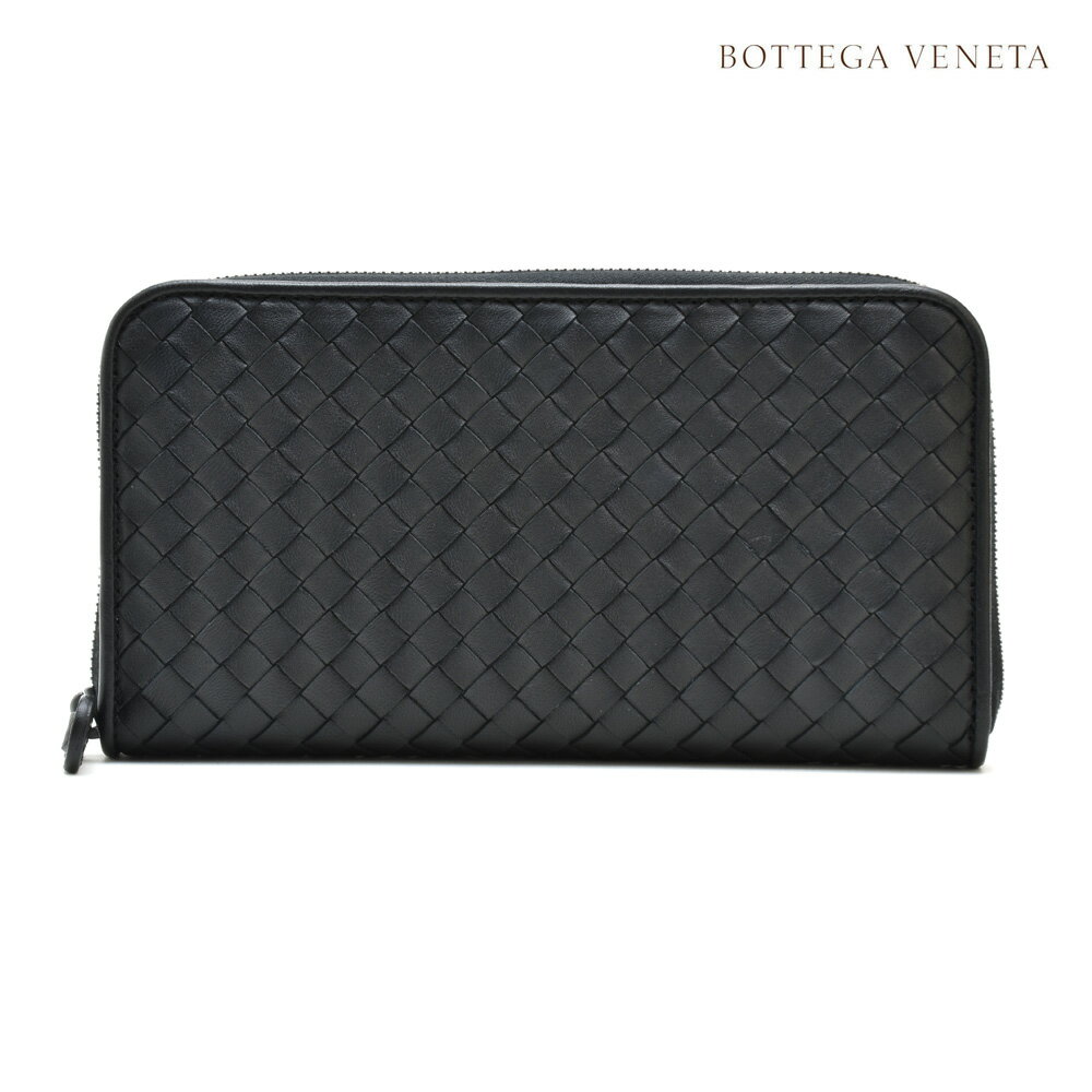 ボッテガヴェネタ 財布（レディース） ボッテガヴェネタ BOTTEGA VENETA 302357 V001N/1000 SLG NAPPA BLACK イントレチャート レザー ラウンドファスナー長財布 ロングウォレット ブラック 黒 レディース【送料無料】