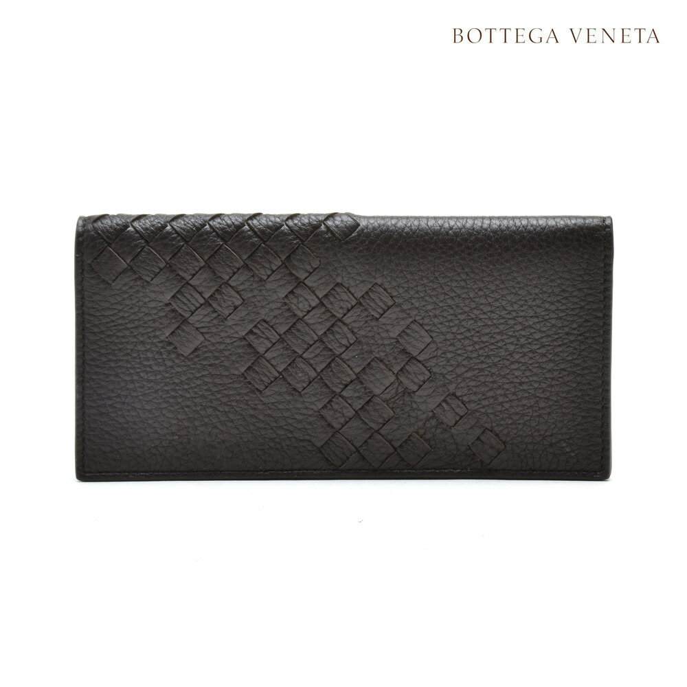 ボッテガヴェネタ 長財布（メンズ） ボッテガヴェネタ BOTTEGA VENETA 442388 VCEP1/2006 WALLET CERVO ESPRESSO チェルボ 二つ折り長財布 イントレチャート ブレストウォレット エスプレッソ メンズ【送料無料】