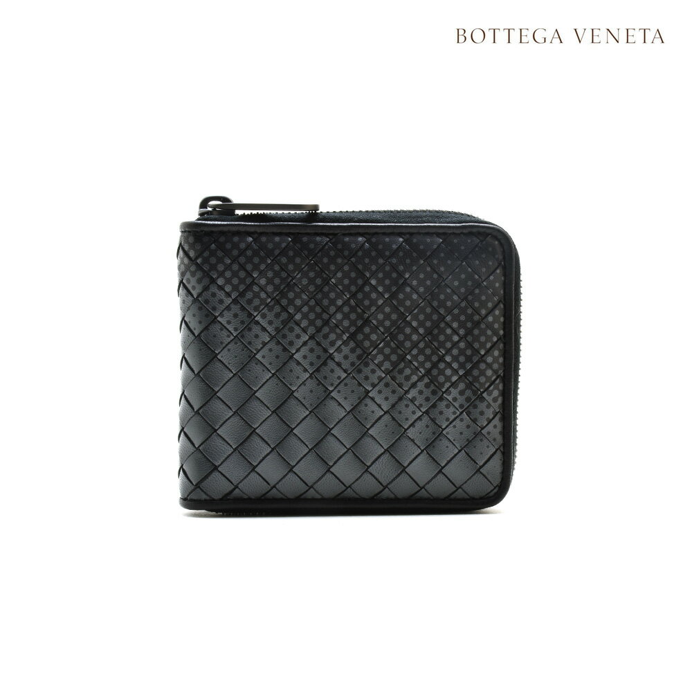 ボッテガ・ヴェネタ 財布（メンズ） ボッテガヴェネタ BOTTEGA VENETA 473011 VCL41/8282 ラウンドファスナー財布 ネロ ニューライトグレー イントレチャート ナッパ ギャラクシー ジップアラウンドウォレット グレー系 メンズ【送料無料】