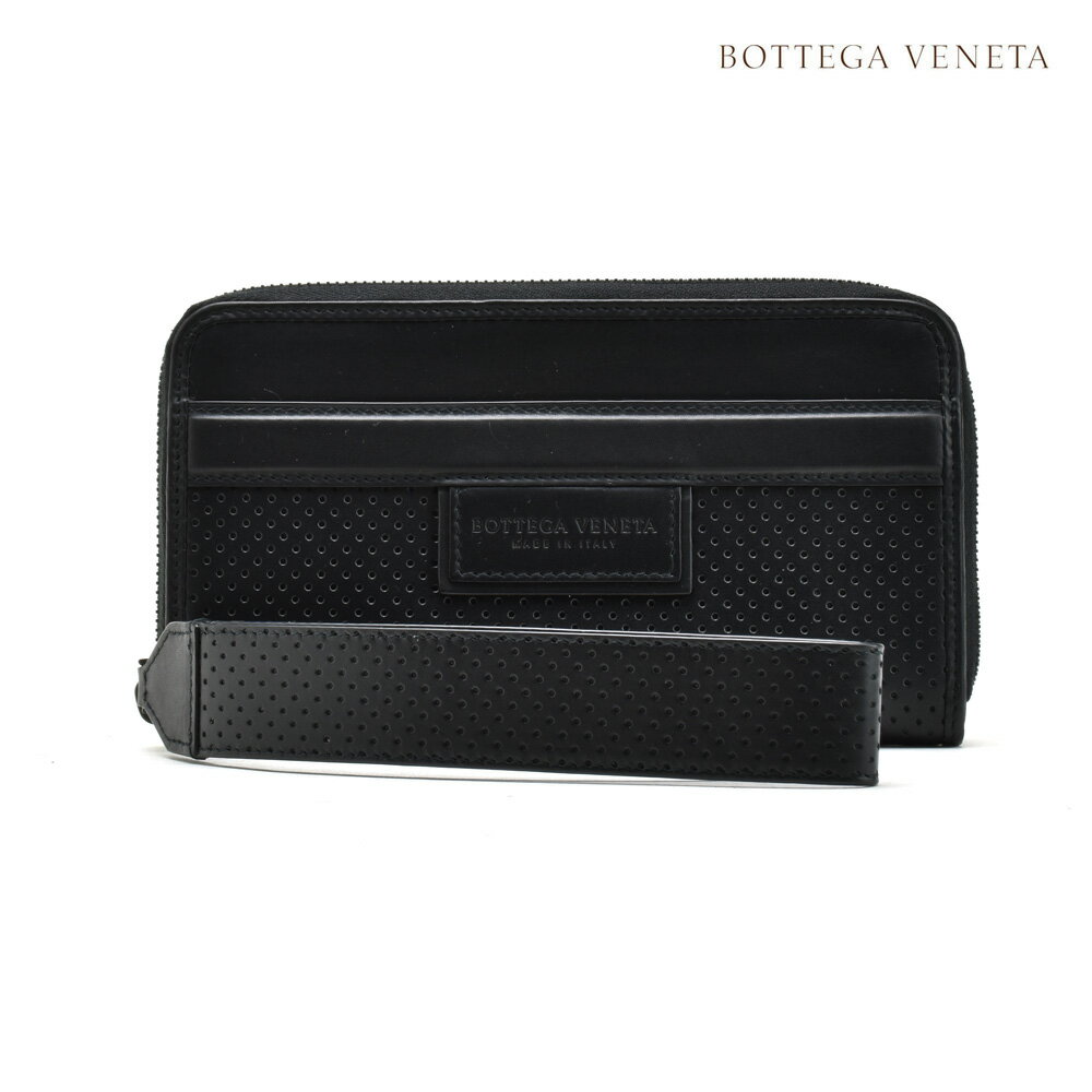 ボッテガヴェネタ 財布（メンズ） ボッテガヴェネタ BOTTEGA VENETA 566197 VQ12C/1000 WALLET LEGGERO BLACK レッジェーロ ラウンドファスナー長財布 小銭入れ付き 長財布 ブラック 黒 メンズ【送料無料】