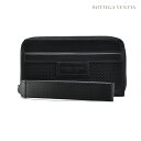 ボッテガヴェネタ 長財布（メンズ） ボッテガヴェネタ BOTTEGA VENETA 566197 VQ12C/1000 WALLET LEGGERO BLACK レッジェーロ ラウンドファスナー長財布 小銭入れ付き 長財布 ブラック 黒 メンズ【送料無料】