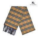 バーバリー マフラー（レディース） バーバリー BURBERRY 4070156 SCARF BLUE カシミア マフラー 大判ストール ノバチェック レディース【送料無料】