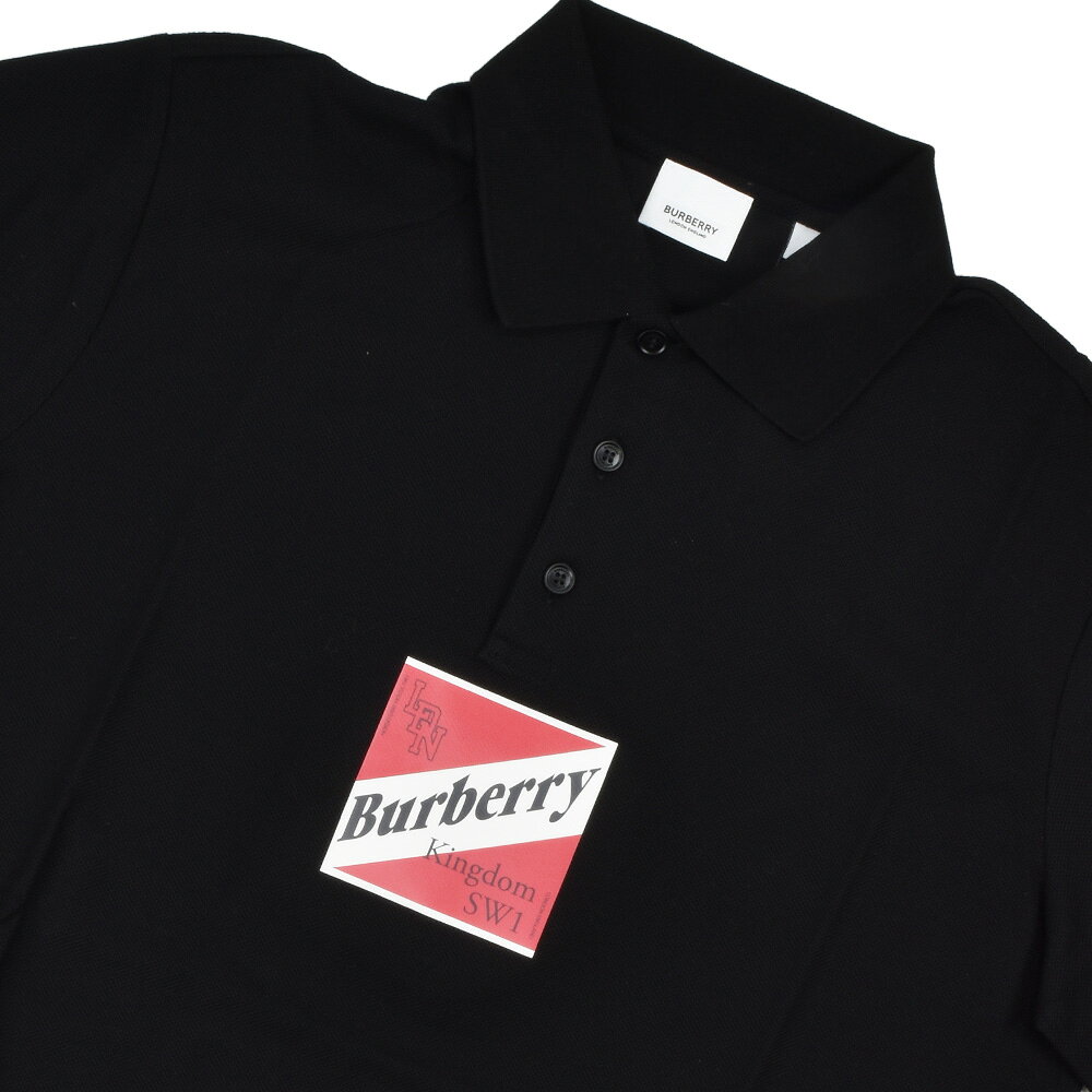 バーバリー ポロシャツ メンズ 半袖 トップス ブラック 黒 BURBERRY cloudmoda-10013722 クラウドモーダ サンプル画像3