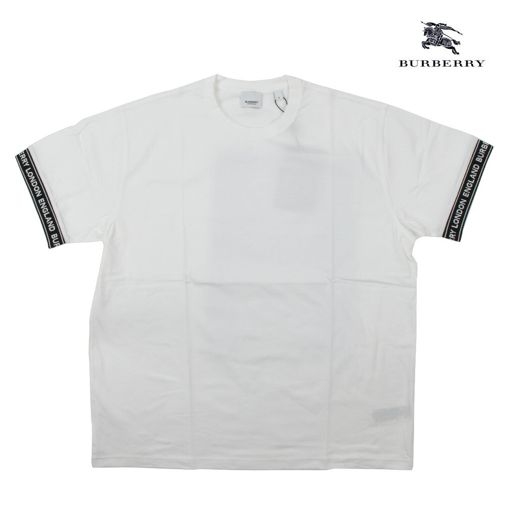 バーバリー Tシャツ メンズ カットソー クルーネック ホワイト 白 BURBERRY WHITE TSHIRT【送料無料】