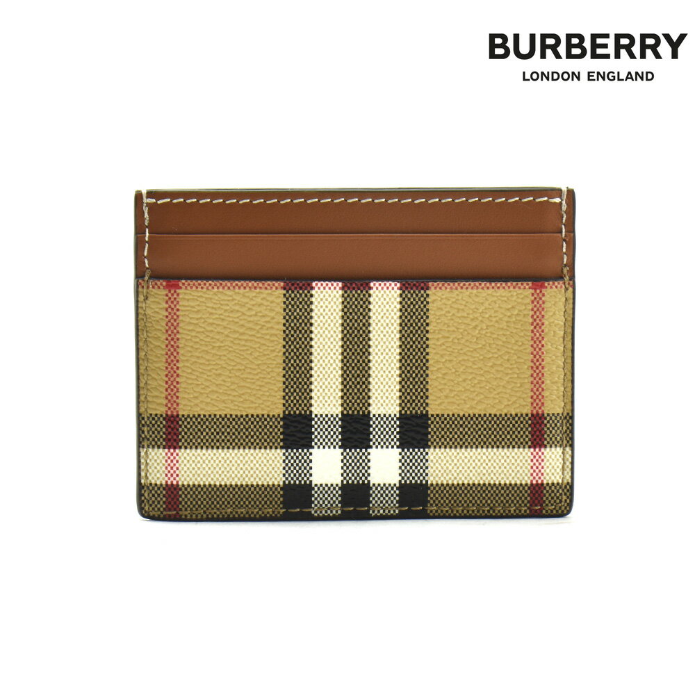 バーバリー BURBERRY カードケース メンズ レディース パスケース 定期入れ カードホルダー アーカイブベージュ 8070418 A7026【送料無料】