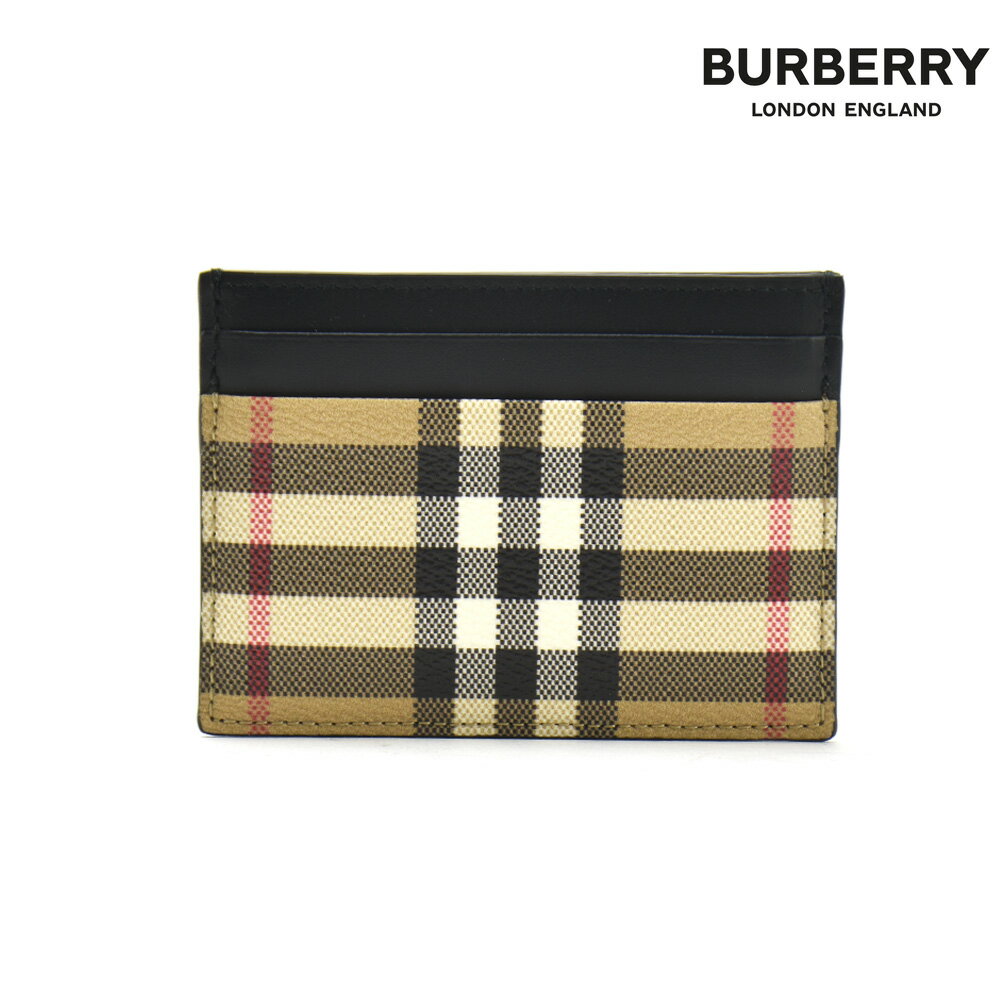 バーバリー BURBERRY カードケース メンズ レディース パスケース 定期入れ カードホルダー アーカイブベージュ 8084175 A7026【送料無料】