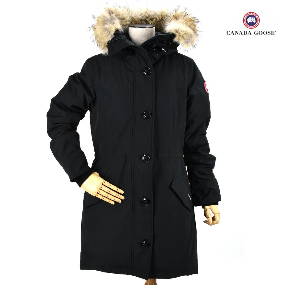 【楽天スーパーSALE】カナダグース CANADA GOOSE ROSSCLAIR PARKA 2580L/61 BLACK ロスクレアパーカー ダウンジャケット ファーフード リアルファー ダウンコート ブラック 黒 レディース【送料無料】