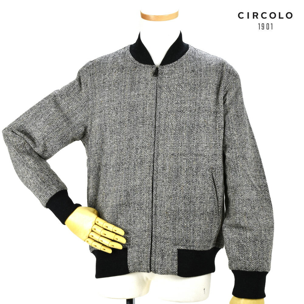 Rakuten - チルコロ CIRCOLO1901 CN2111 50712 NAT/NERO ジップアップ ブルゾン ジャケット アウター グレー系 メンズ 【送料無料】