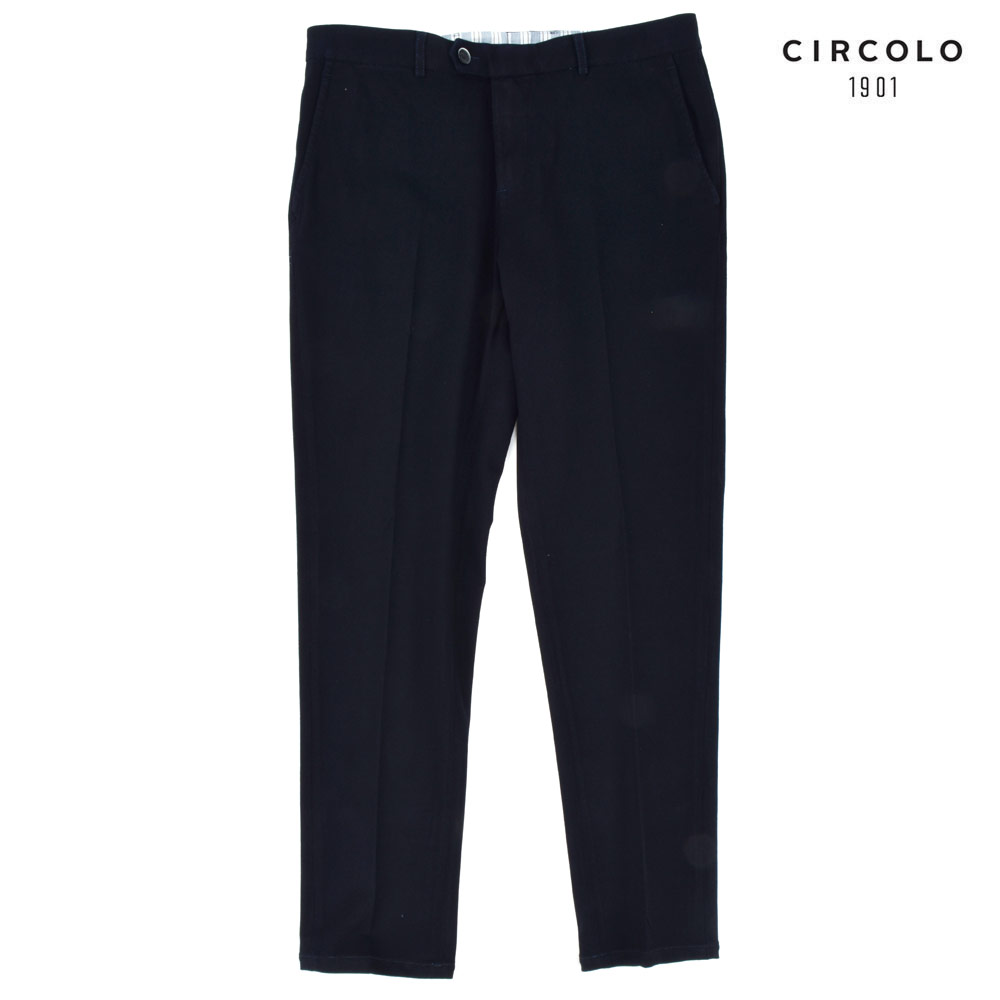 チルコロ トラウザーパンツ チノパン ジップフライ ネイビー 紺色 メンズ CIRCOLO1901 CN2255 INDACO PATAL CHINO PIQUET【送料無料】