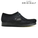 クラークス オリジナルス ワラビー メンズ ローカット モカシン シューズ ブラック 黒 スエード CLARKS ORIGINALS WALLABEE