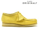 クラークス オリジナルス ワラビー メンズ ローカット モカシン シューズ イエロー スエード CLARKS ORIGINALS WALLABEE【送料無料】