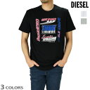 ディーゼル Tシャツ メンズ カットソー 半袖 クルーネック ブラック ホワイト グレー DIESEL T-DIEGOS-K38【送料無料】