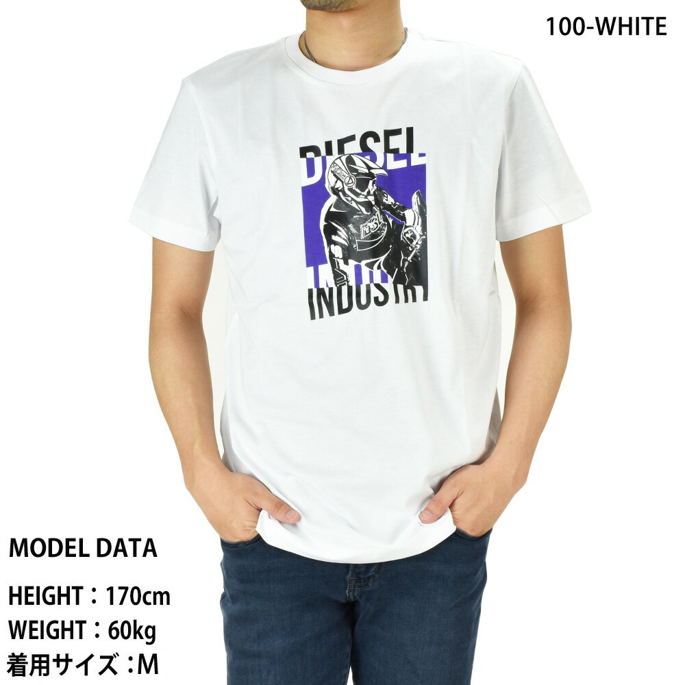 【楽天スーパーSALE】ディーゼル Tシャツ メンズ カットソー プリントTシャツ 半袖...