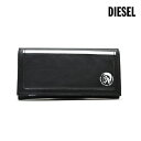 ディーゼル DIESEL X05845/P1508 WALLET H1532 24 A DAY BLACK 二つ折り長財布 ブラック 黒 メンズ 