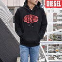 【ゴールデンウイークSALE】ディーゼル パーカー メンズ フーディー プルオーバーパーカー ブラック 黒 DIESEL S-GIRK-HOOD-K11【送料無料】