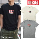 ディーゼル Tシャツ メンズ カットソー 半袖 クルーネック ボックスロゴTシャツ ブラック ホワイト グレー DIESEL T-DIEGOS-B10【送料無料】